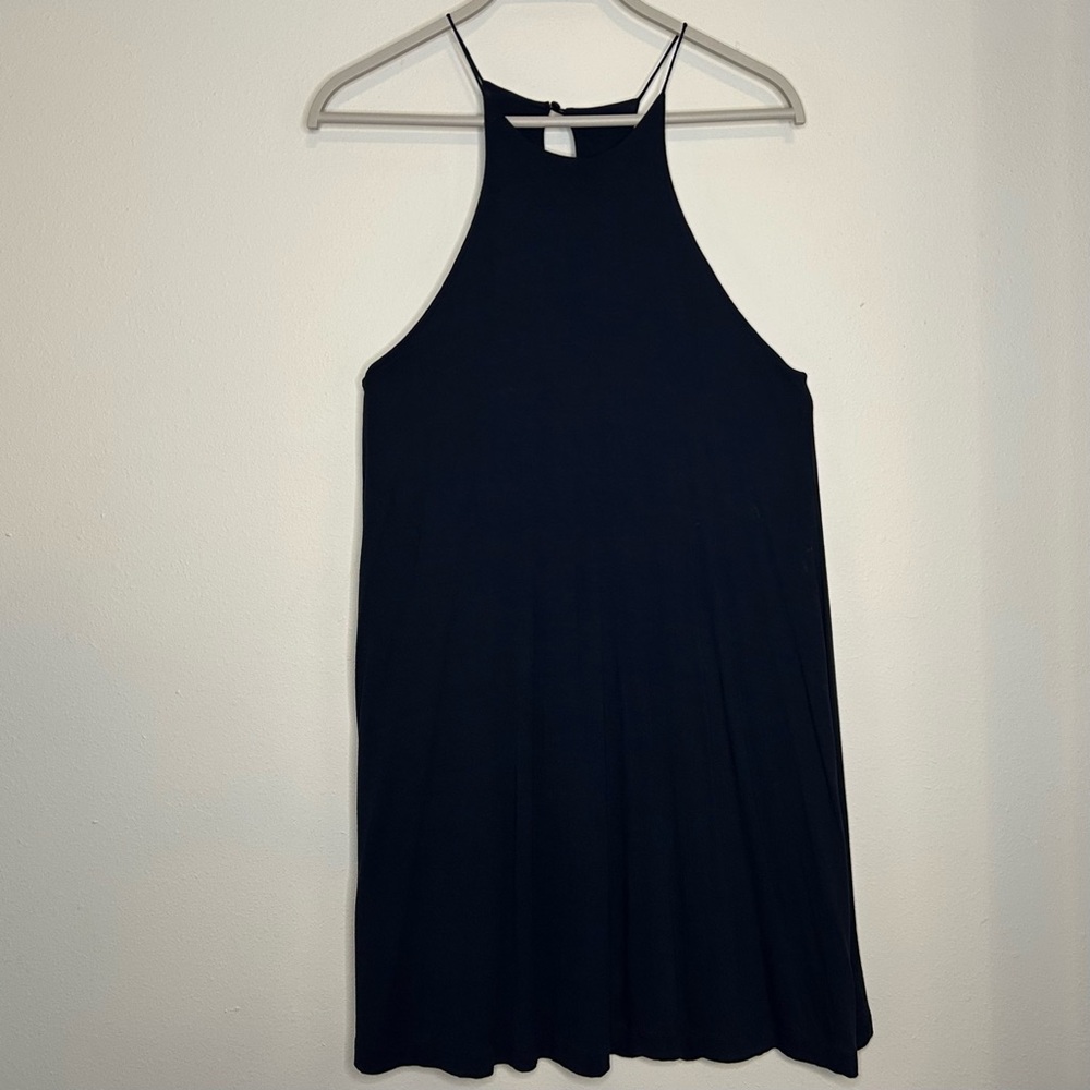 Navy H&M Size M Sleeveless Knee-length Dress